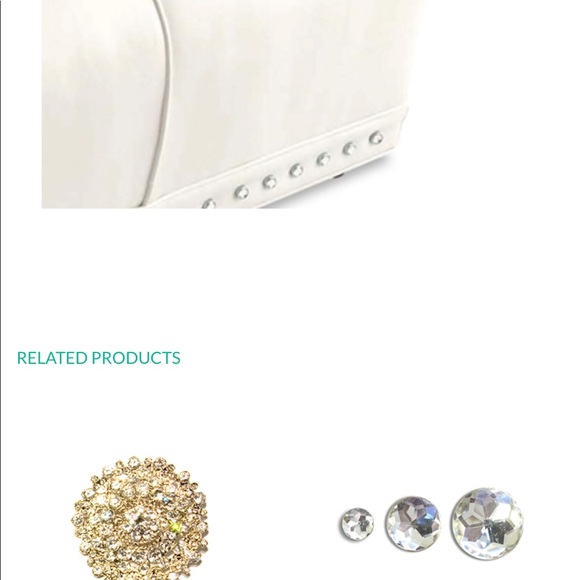 White Chanel leather ottoman with crystals - Picture 5 of 5